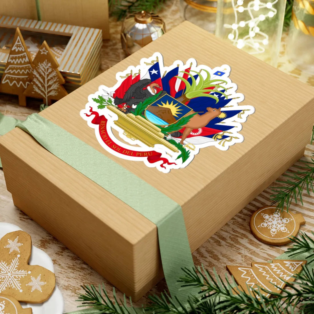 Coat of arms of Peru 1821-1825 (Peru) (Coat of Arms) STICKER Vinyl Kiss-Cut Decal - The Sticker Space