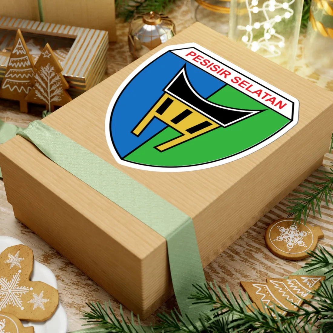 Coat of arms of Pesisir Selatan Regency (Indonesia) (Coat of Arms) STICKER Vinyl Kiss-Cut Decal - The Sticker Space