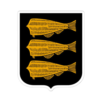 Coat of arms of Petsamo Province (Finland) (Coat of Arms) STICKER Vinyl Kiss-Cut Decal 6 Inch White - The Sticker Space