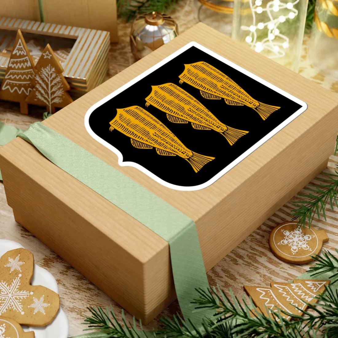 Coat of arms of Petsamo Province (Finland) (Coat of Arms) STICKER Vinyl Kiss-Cut Decal - The Sticker Space