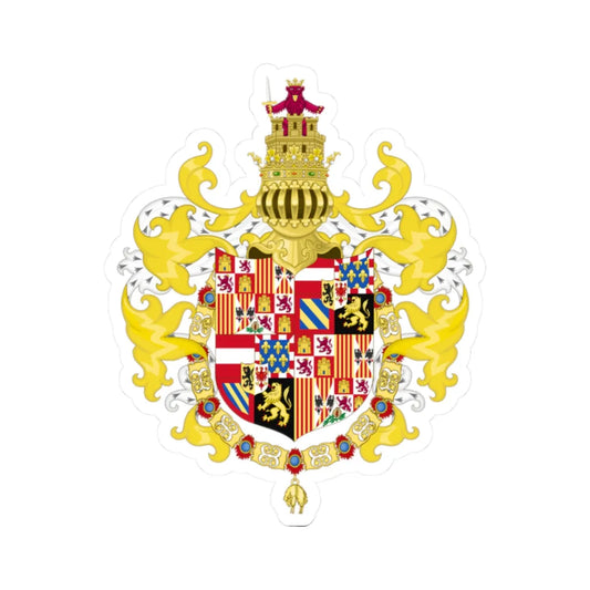Coat of Arms of Philip I of Castile Chivalric (Spain) (Coat of Arms) STICKER Vinyl Kiss-Cut Decal 2 Inch White - The Sticker Space