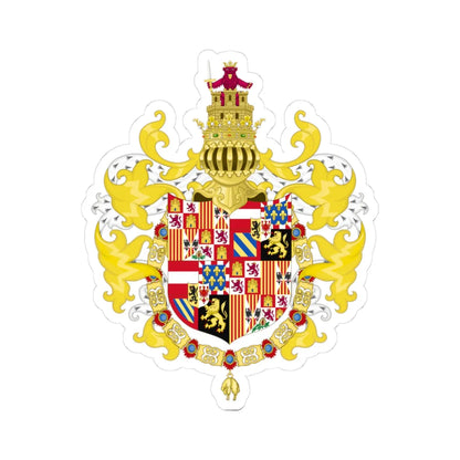 Coat of Arms of Philip I of Castile Chivalric (Spain) (Coat of Arms) STICKER Vinyl Kiss-Cut Decal 3 Inch White - The Sticker Space