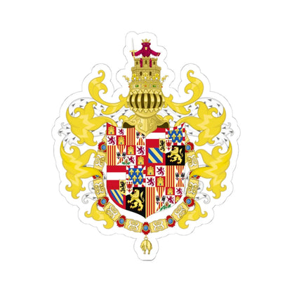 Coat of Arms of Philip I of Castile Chivalric (Spain) (Coat of Arms) STICKER Vinyl Kiss-Cut Decal 4 Inch White - The Sticker Space