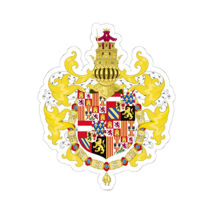 Coat of Arms of Philip I of Castile Chivalric (Spain) (Coat of Arms) STICKER Vinyl Kiss-Cut Decal 6 Inch White - The Sticker Space