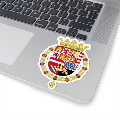 Coat of Arms of Philip II of Spain 1558-1580 (Spain) (Coat of Arms) STICKER Vinyl Kiss-Cut Decal - The Sticker Space