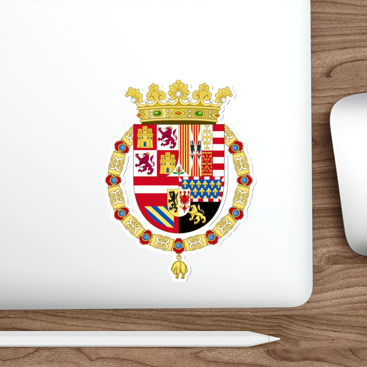 Coat of Arms of Philip II of Spain (1558-1580) STICKER Vinyl Die-Cut Decal-The Sticker Space