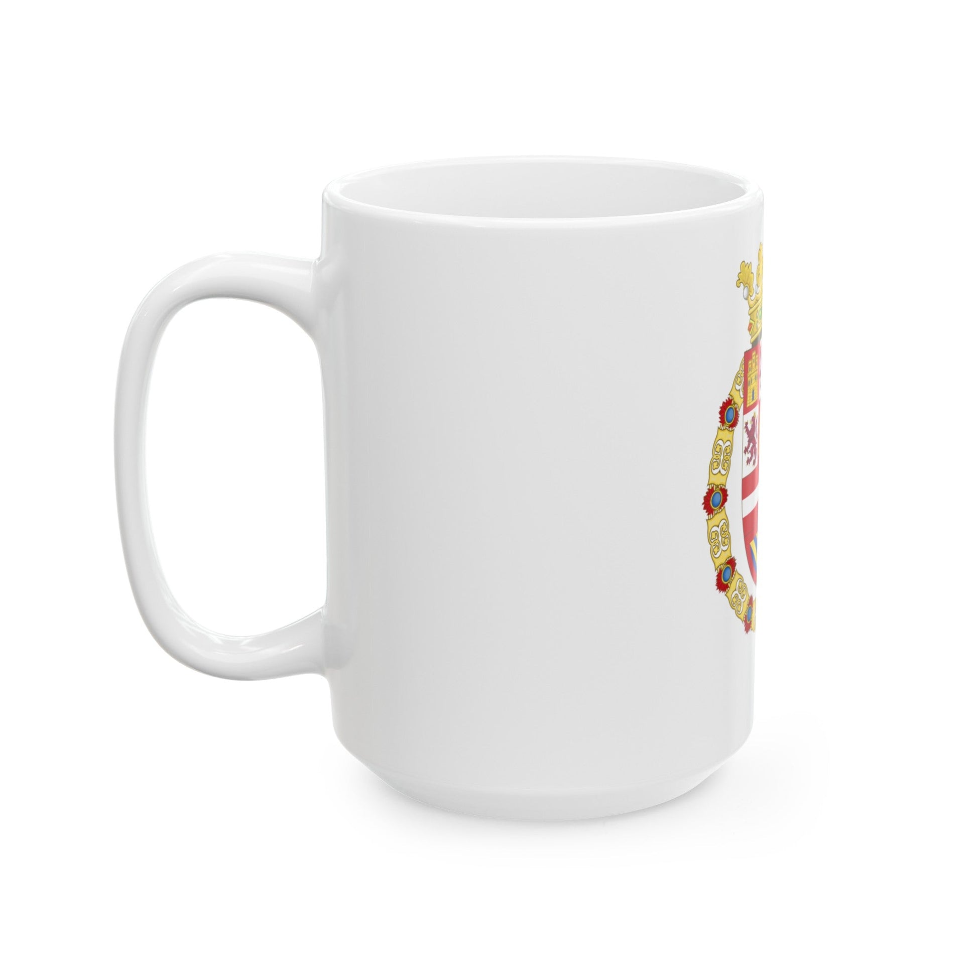 Coat of Arms of Philip II of Spain (1558-1580) - White Coffee Mug-The Sticker Space