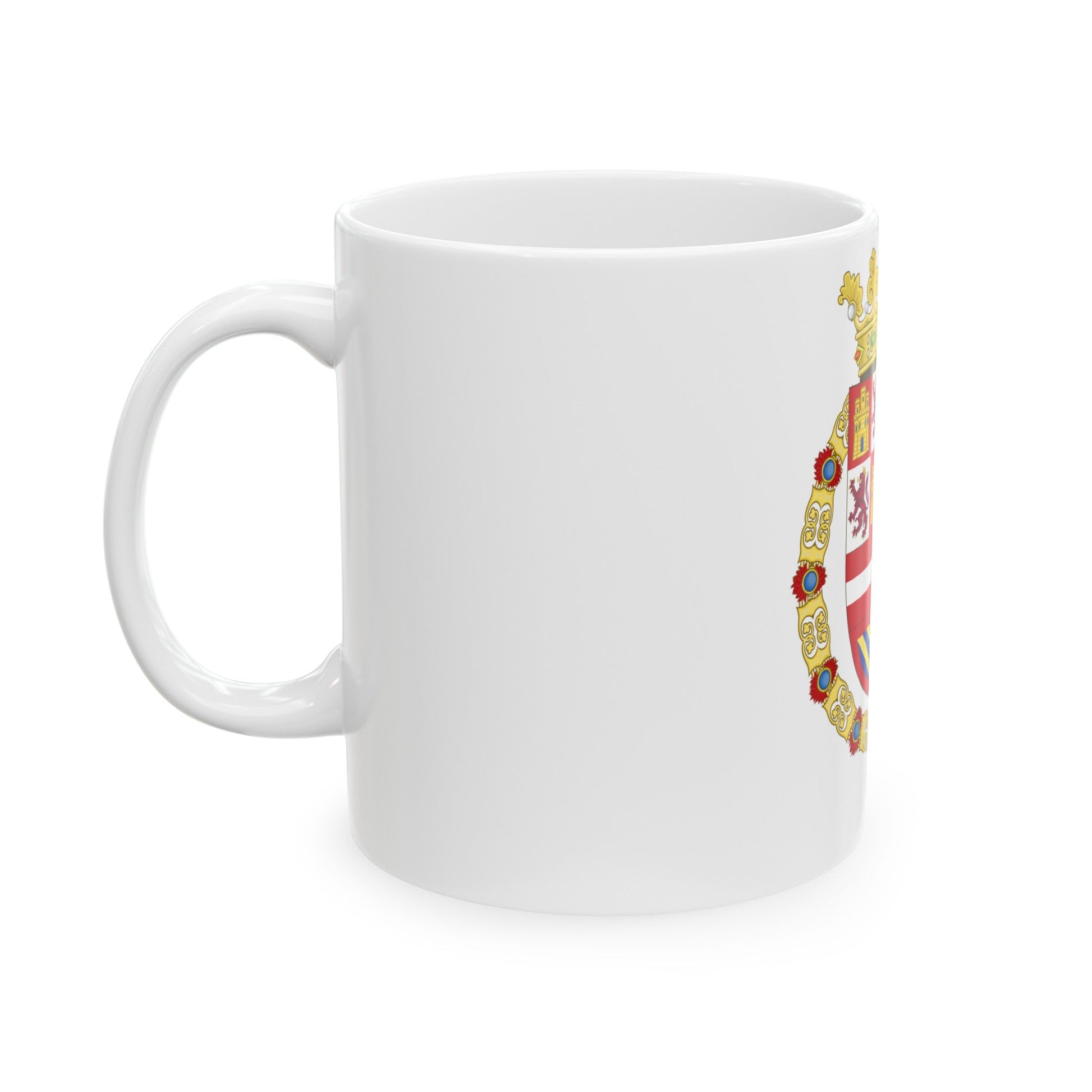 Coat of Arms of Philip II of Spain (1558-1580) - White Coffee Mug-The Sticker Space