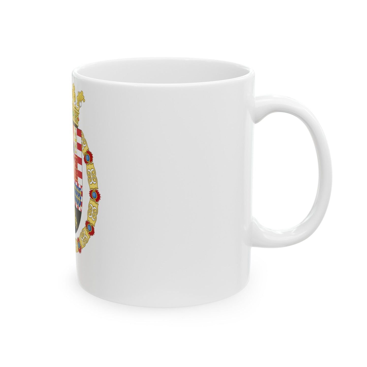 Coat of Arms of Philip II of Spain (1558-1580) - White Coffee Mug-The Sticker Space