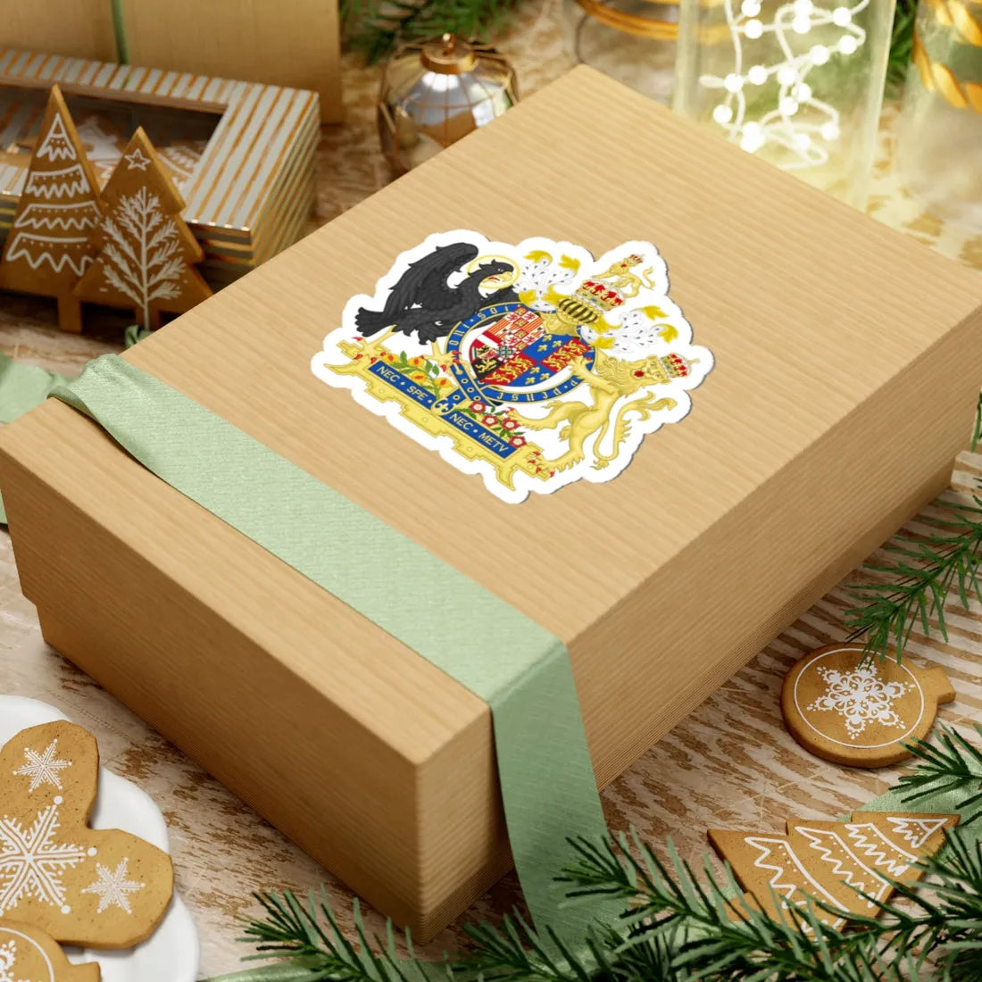 Coat of Arms of Philip II of Spain and Mary I of England 1554-1558 Variant 1 Shield 2 Motto 2 (England) (Coat of Arms) STICKER Vinyl Kiss-Cut Decal - The Sticker Space