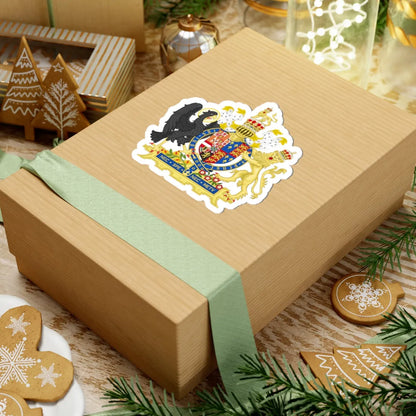 Coat of Arms of Philip II of Spain and Mary I of England 1554-1558 Variant 1 Shield 2 Motto 2 (England) (Coat of Arms) STICKER Vinyl Kiss-Cut Decal - The Sticker Space