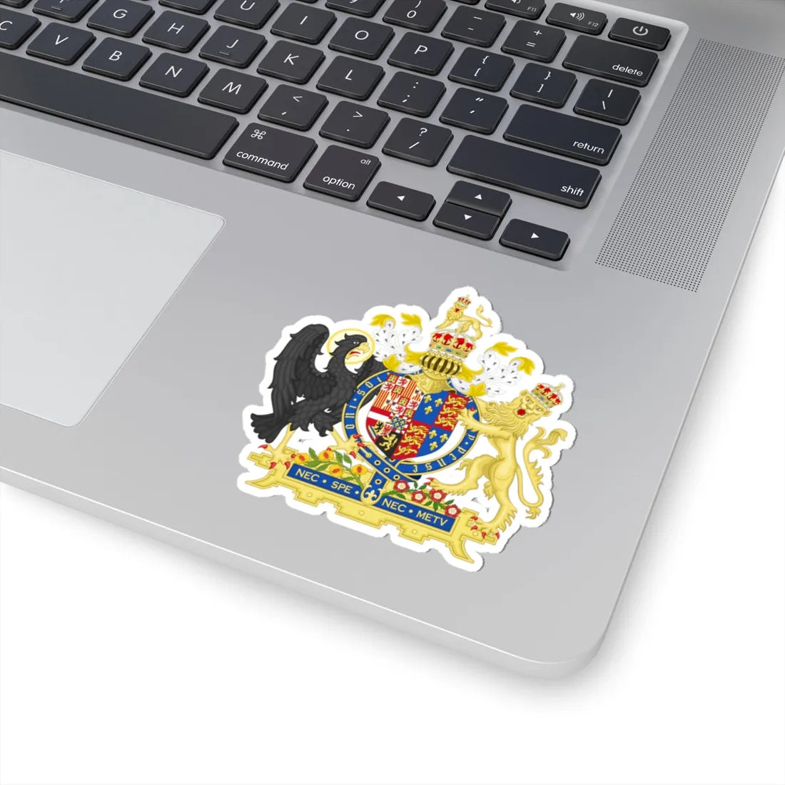Coat of Arms of Philip II of Spain and Mary I of England 1554-1558 Variant 1 Shield 2 Motto 2 (England) (Coat of Arms) STICKER Vinyl Kiss-Cut Decal - The Sticker Space