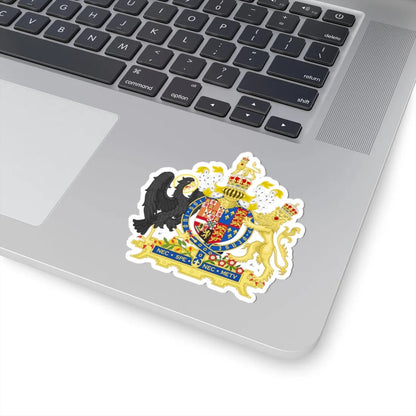 Coat of Arms of Philip II of Spain and Mary I of England 1554-1558 Variant 1 Shield 2 Motto 2 (England) (Coat of Arms) STICKER Vinyl Kiss-Cut Decal - The Sticker Space