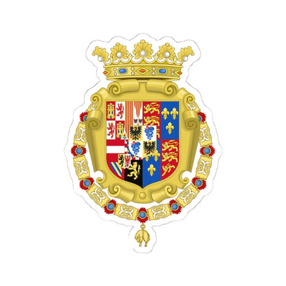 Coat of Arms of Philip II of Spain as Monarch of Milan 1554-1558 (Spain) (Coat of Arms) STICKER Vinyl Kiss-Cut Decal 6 Inch White - The Sticker Space