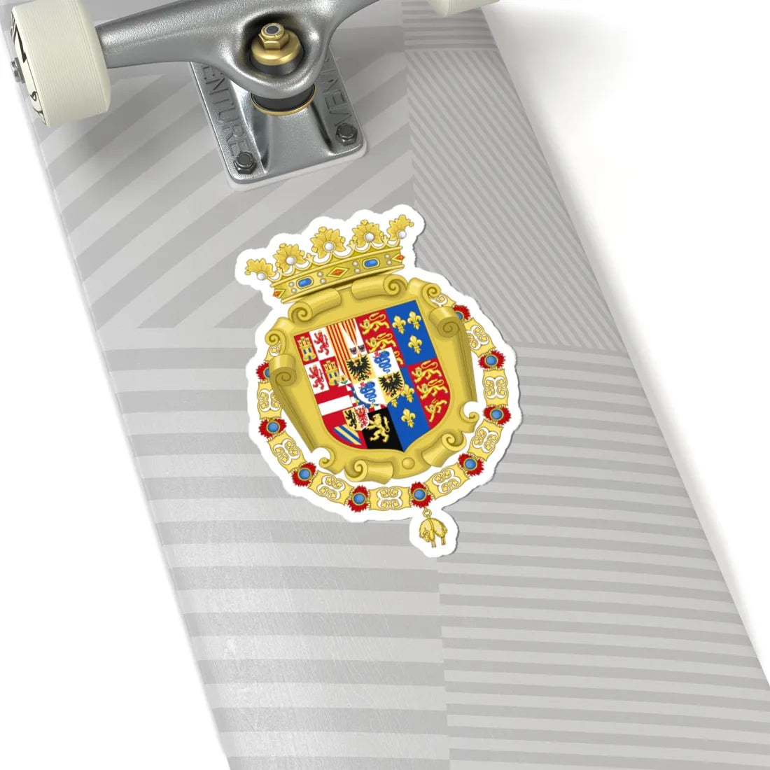 Coat of Arms of Philip II of Spain as Monarch of Milan 1554-1558 (Spain) (Coat of Arms) STICKER Vinyl Kiss-Cut Decal - The Sticker Space