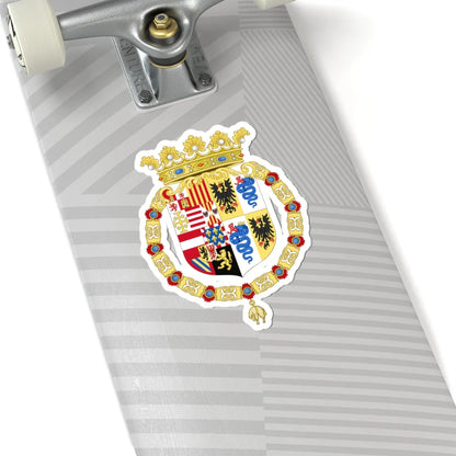 Coat of Arms of Philip II of Spain as Monarch of Milan 1558-1580 (Spain) (Coat of Arms) STICKER Vinyl Kiss-Cut Decal - The Sticker Space