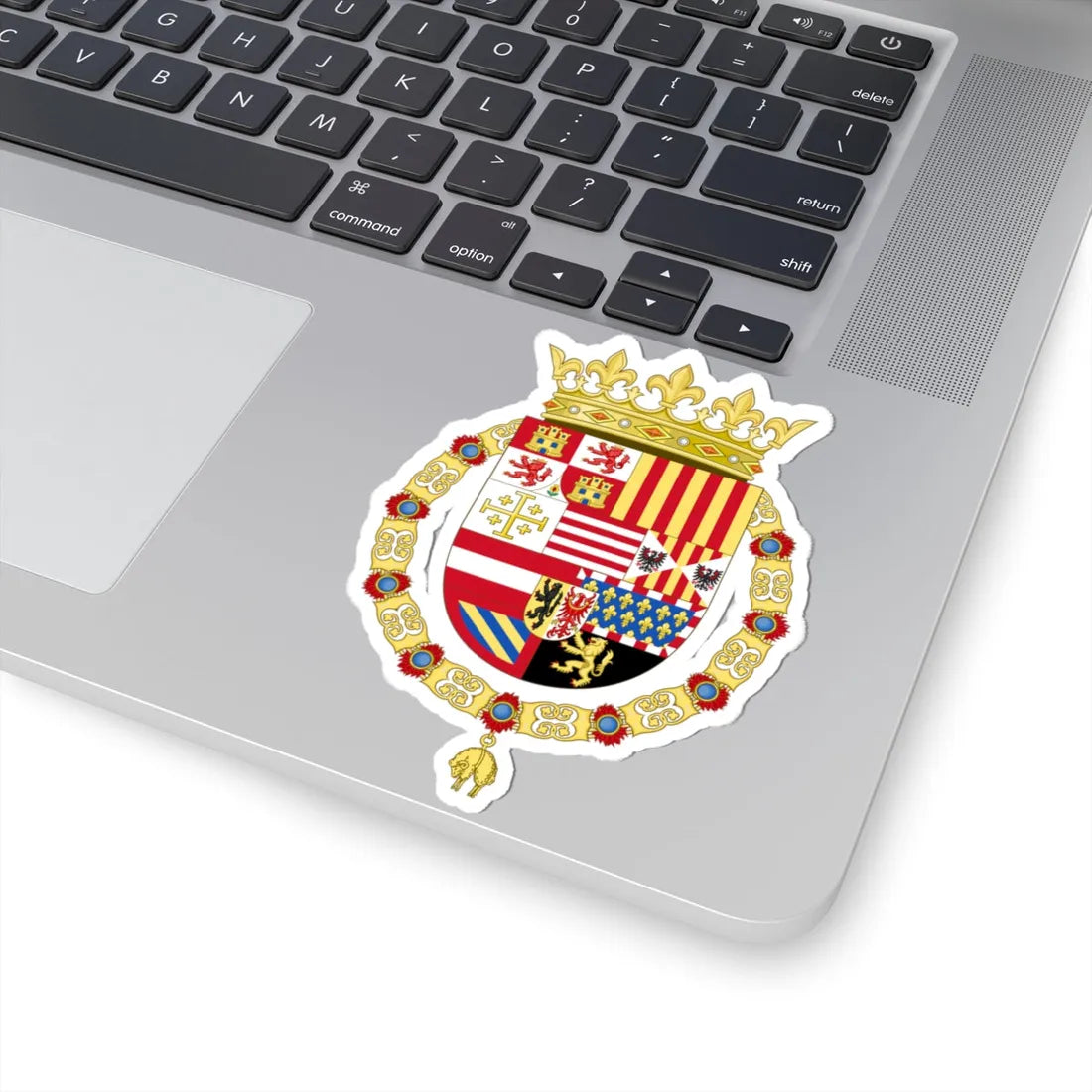 Coat of Arms of Philip II of Spain as Monarch of Naples and Sicily (Italy) (Coat of Arms) STICKER Vinyl Kiss-Cut Decal - The Sticker Space