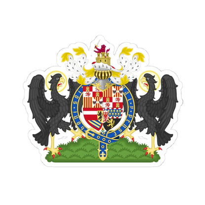 Coat of Arms of Philip II of Spain Order of the Garter (England) (Coat of Arms) STICKER Vinyl Kiss-Cut Decal 4 Inch White - The Sticker Space