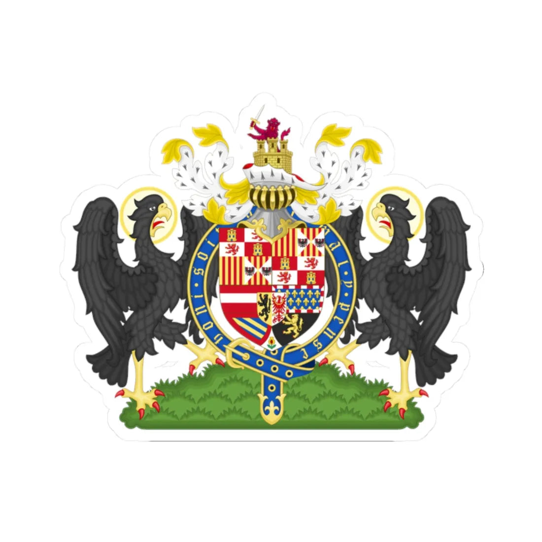 Coat of Arms of Philip II of Spain Order of the Garter (England) (Coat of Arms) STICKER Vinyl Kiss-Cut Decal - The Sticker Space