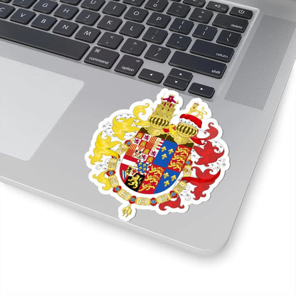 Coat of Arms of Philip II of Spain with Germanic Ornaments 1556-1558 (Spain) (Coat of Arms) STICKER Vinyl Kiss-Cut Decal - The Sticker Space