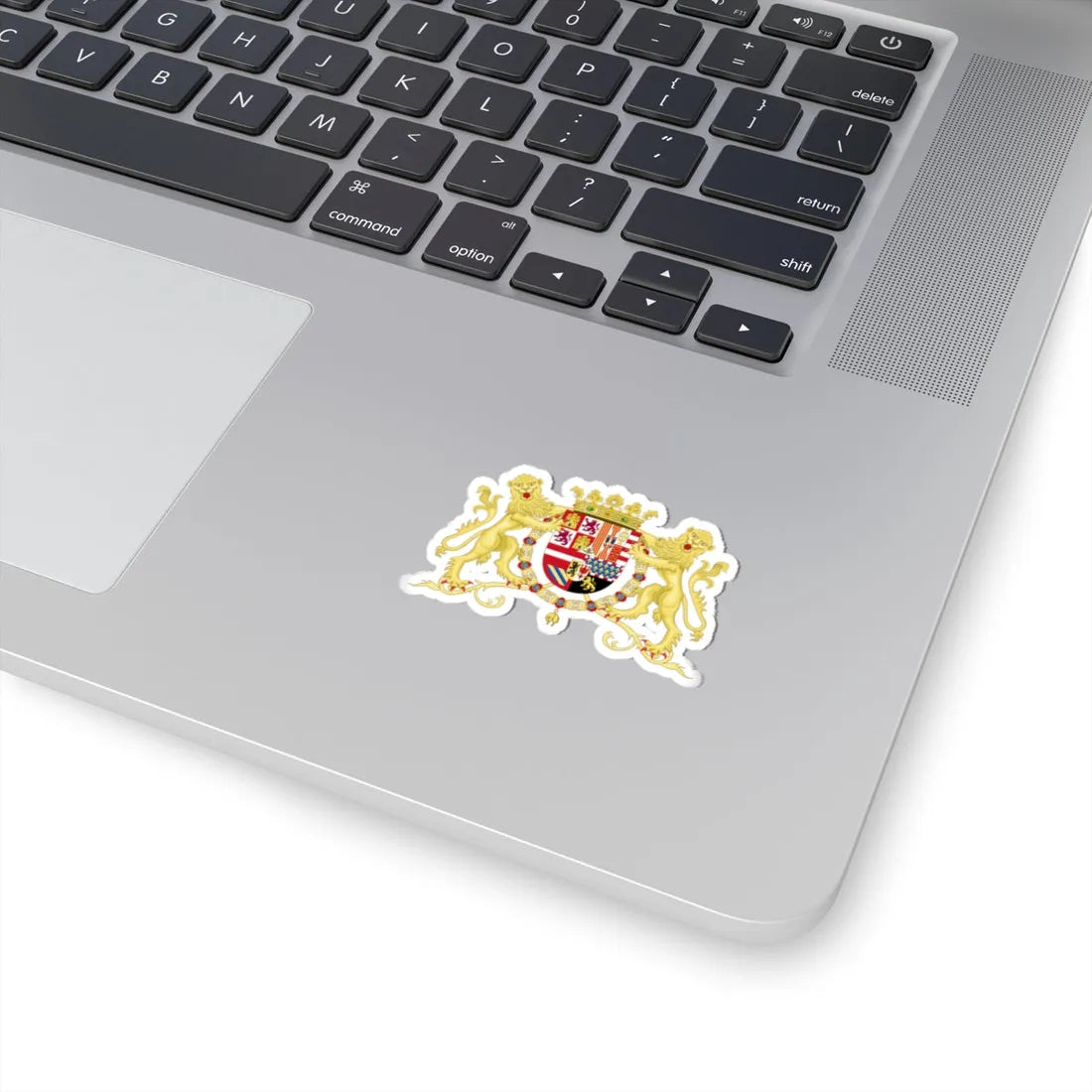 Coat of Arms of Philip II of Spain with Supporters 1558-1580 (Spain) (Coat of Arms) STICKER Vinyl Kiss-Cut Decal - The Sticker Space