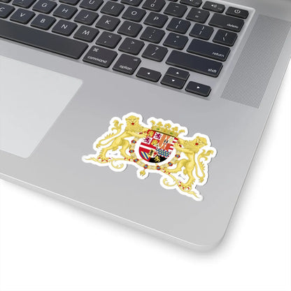 Coat of Arms of Philip II of Spain with Supporters 1558-1580 (Spain) (Coat of Arms) STICKER Vinyl Kiss-Cut Decal - The Sticker Space