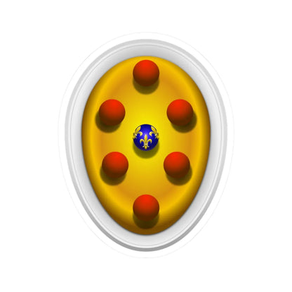 Coat of arms of Piero il Gottoso type 2 (Italy) (Coat of Arms) STICKER Vinyl Kiss-Cut Decal 2 Inch White - The Sticker Space