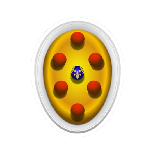 Coat of arms of Piero il Gottoso type 2 (Italy) (Coat of Arms) STICKER Vinyl Kiss-Cut Decal 2 Inch White - The Sticker Space