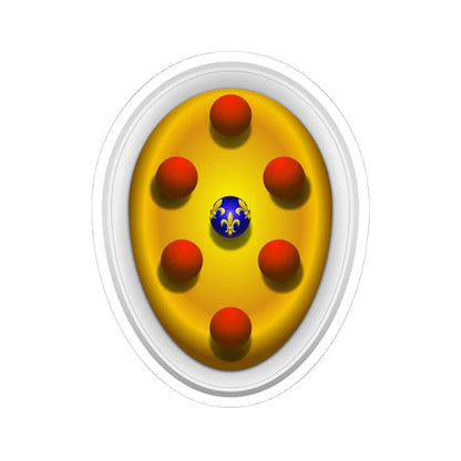 Coat of arms of Piero il Gottoso type 2 (Italy) (Coat of Arms) STICKER Vinyl Kiss-Cut Decal 4 Inch White - The Sticker Space