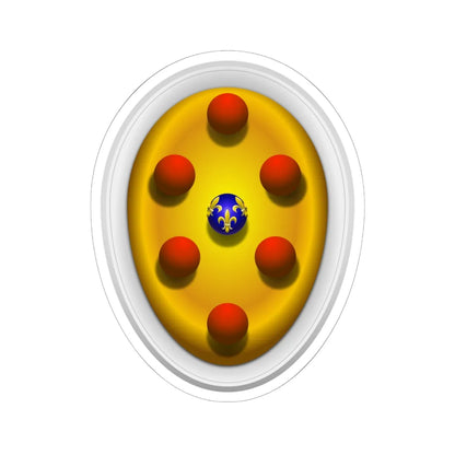 Coat of arms of Piero il Gottoso type 2 (Italy) (Coat of Arms) STICKER Vinyl Kiss-Cut Decal 6 Inch White - The Sticker Space