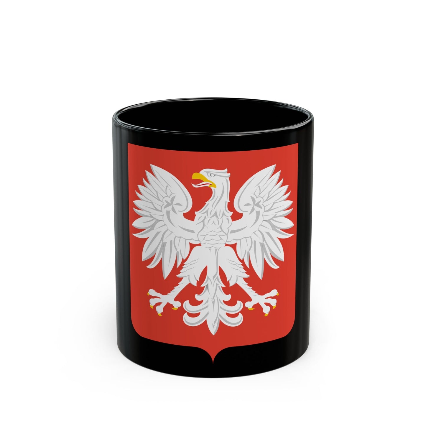 Coat of arms of Poland (1955-1980) - Black Coffee Mug-11oz-The Sticker Space