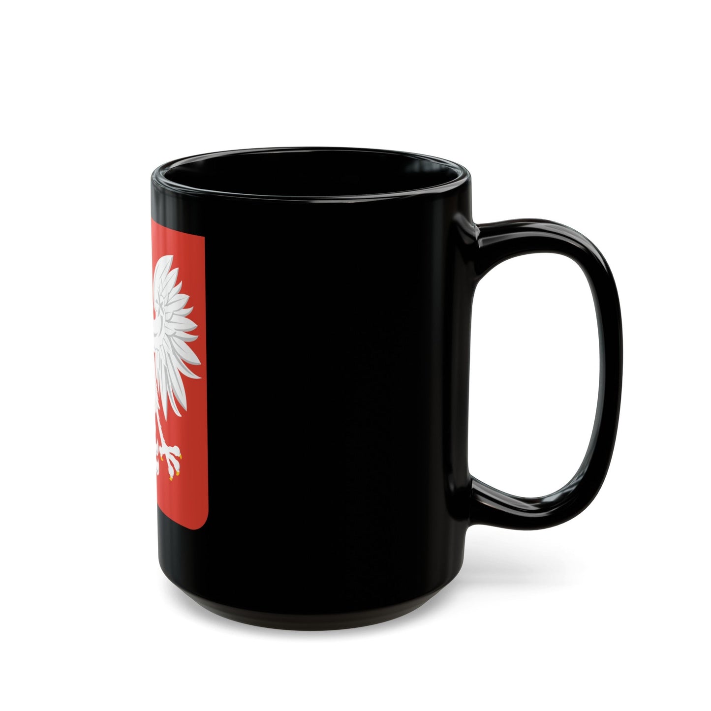 Coat of arms of Poland (1955-1980) - Black Coffee Mug-The Sticker Space