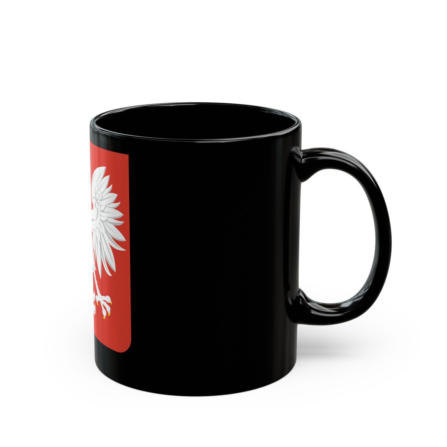 Coat of arms of Poland (1955-1980) - Black Coffee Mug-The Sticker Space