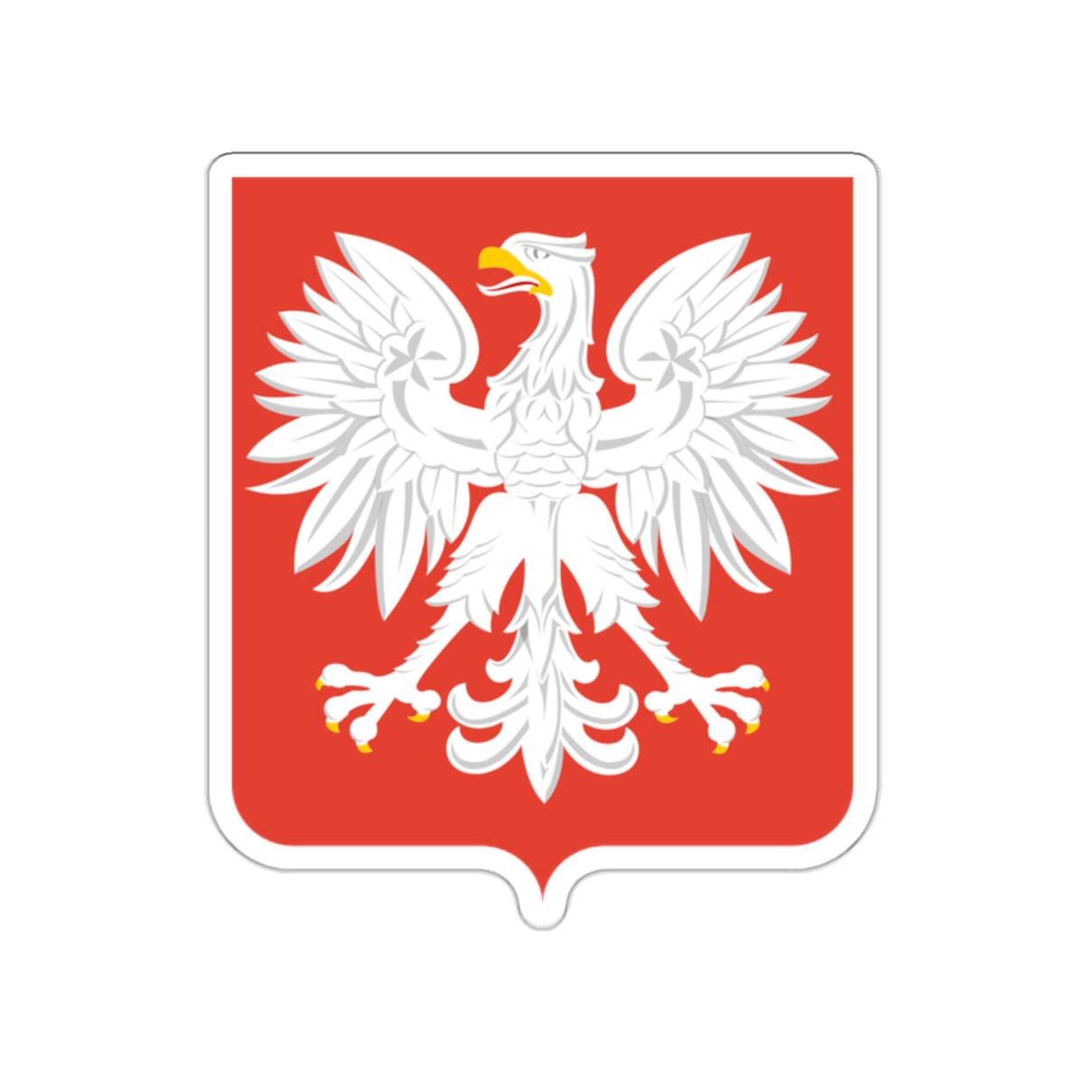 Coat of arms of Poland (1955-1980) STICKER Vinyl Die-Cut Decal-White-The Sticker Space