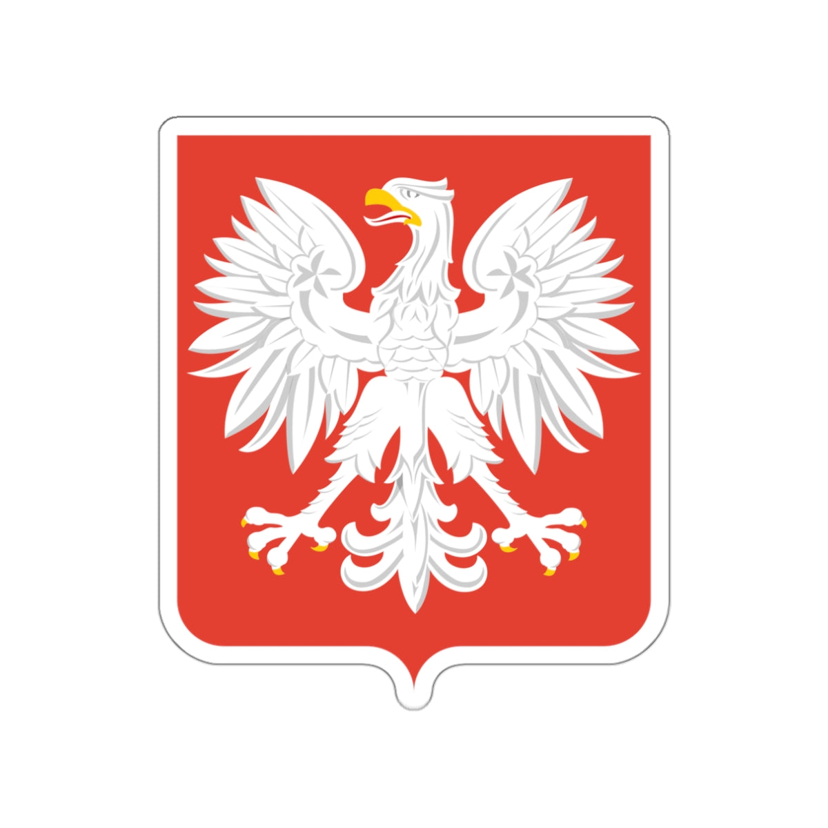 Coat of arms of Poland (1955-1980) STICKER Vinyl Die-Cut Decal-White-The Sticker Space