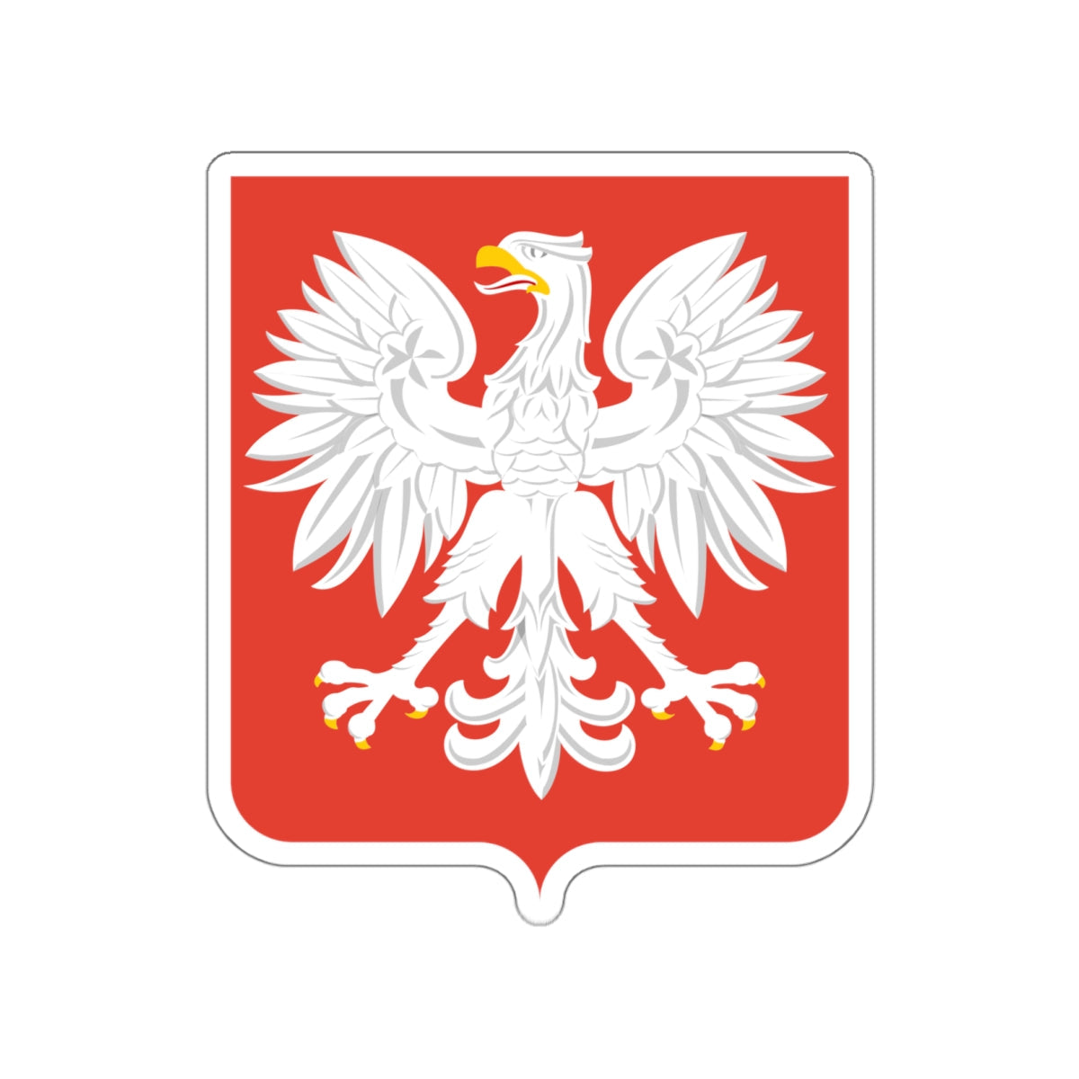 Coat of arms of Poland (1955-1980) STICKER Vinyl Die-Cut Decal-White-The Sticker Space