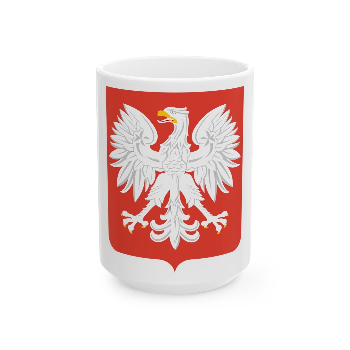 Coat of arms of Poland (1955-1980) - White Coffee Mug-15oz-The Sticker Space