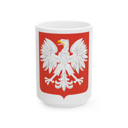 Coat of arms of Poland (1955-1980) - White Coffee Mug-15oz-The Sticker Space