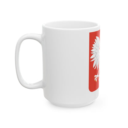 Coat of arms of Poland (1955-1980) - White Coffee Mug-The Sticker Space