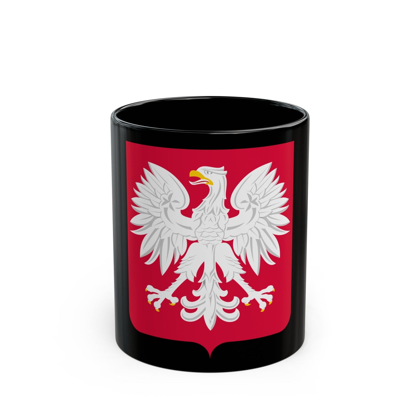 Coat of arms of Poland (1980-1990) - Black Coffee Mug-11oz-The Sticker Space