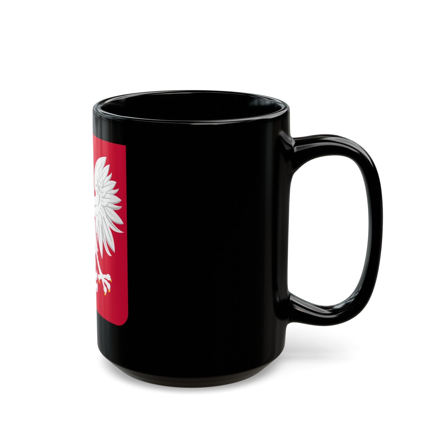 Coat of arms of Poland (1980-1990) - Black Coffee Mug-The Sticker Space