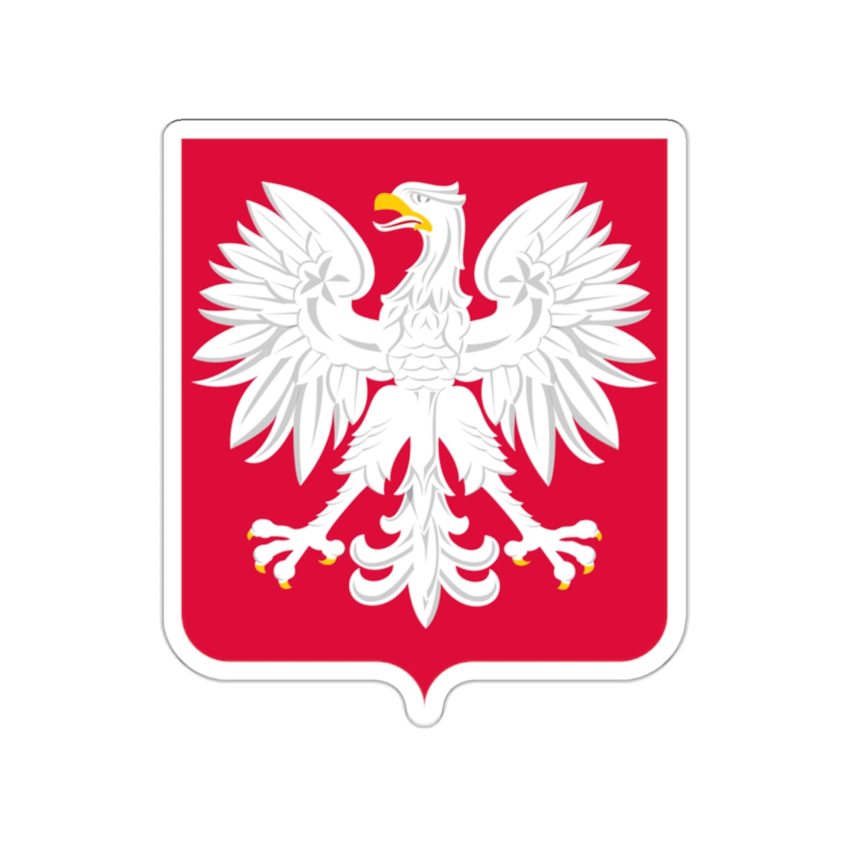 Coat of arms of Poland (1980-1990) STICKER Vinyl Die-Cut Decal-White-The Sticker Space