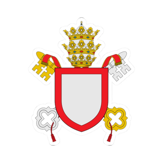Coat of arms of Pope Benedict XII (Italy) (Coat of Arms) STICKER Vinyl Kiss-Cut Decal 2 Inch White - The Sticker Space