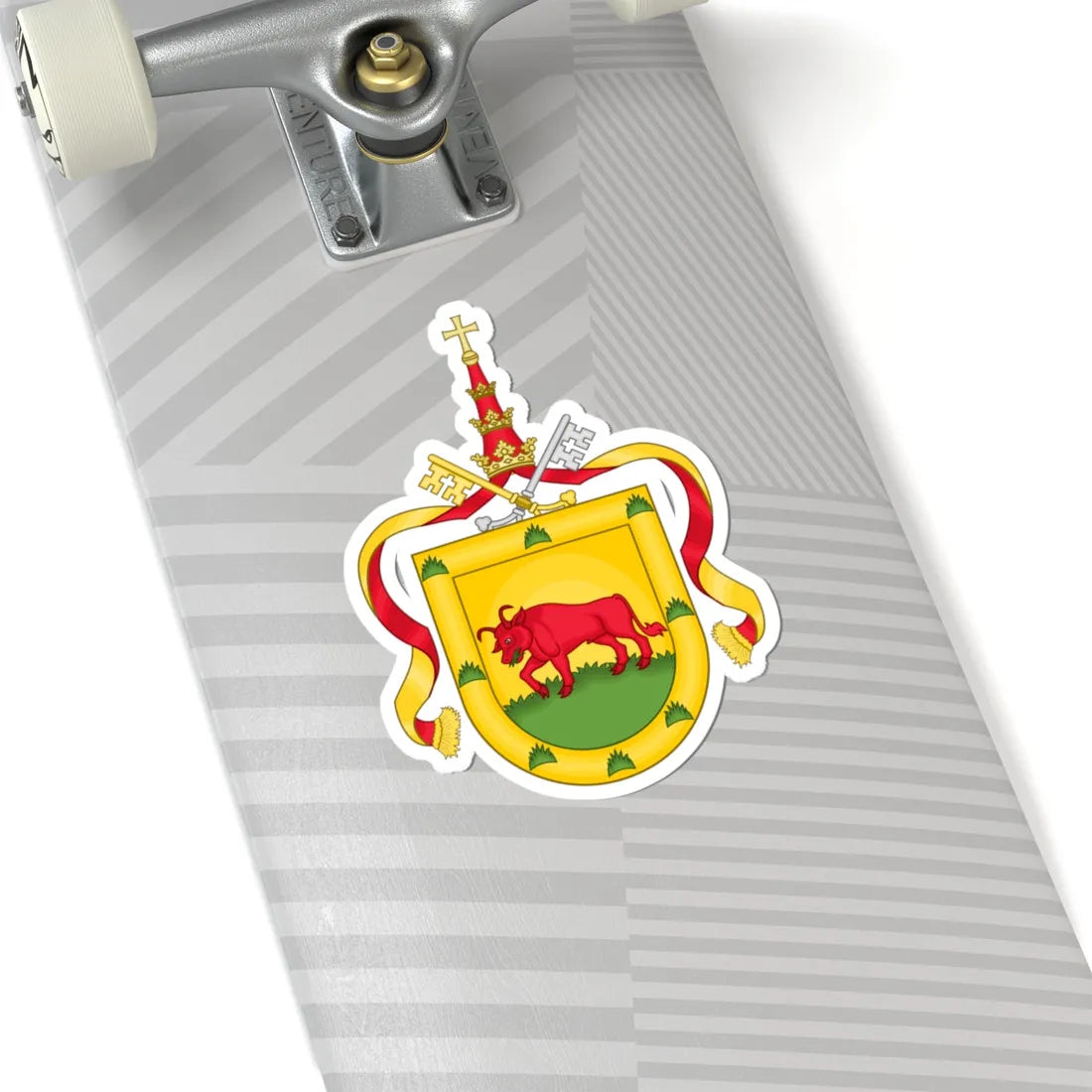 Coat of Arms of Pope Callixtus III (Italy) (Coat of Arms) STICKER Vinyl Kiss-Cut Decal - The Sticker Space