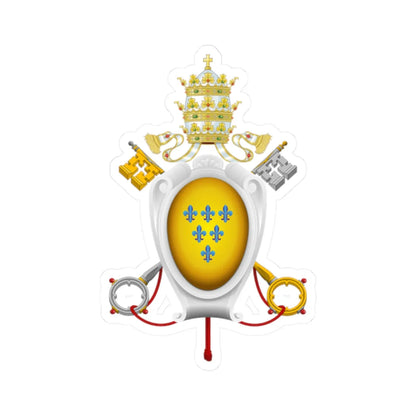 Coat of arms of Pope Paul III Farnese Baroque style representation (Italy) (Coat of Arms) STICKER Vinyl Kiss-Cut Decal 2 Inch White - The Sticker Space