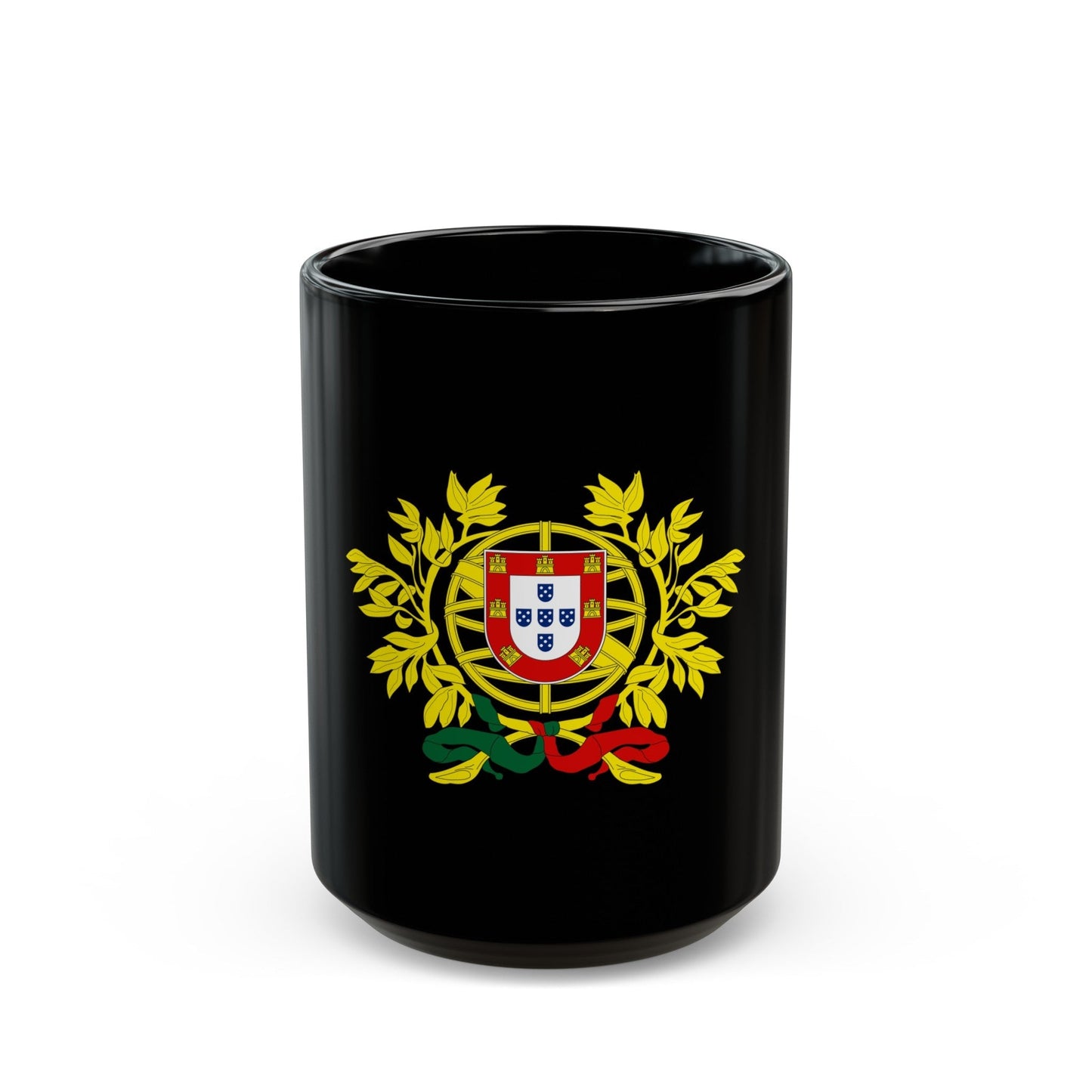 Coat of arms of Portugal - Black Coffee Mug-15oz-The Sticker Space