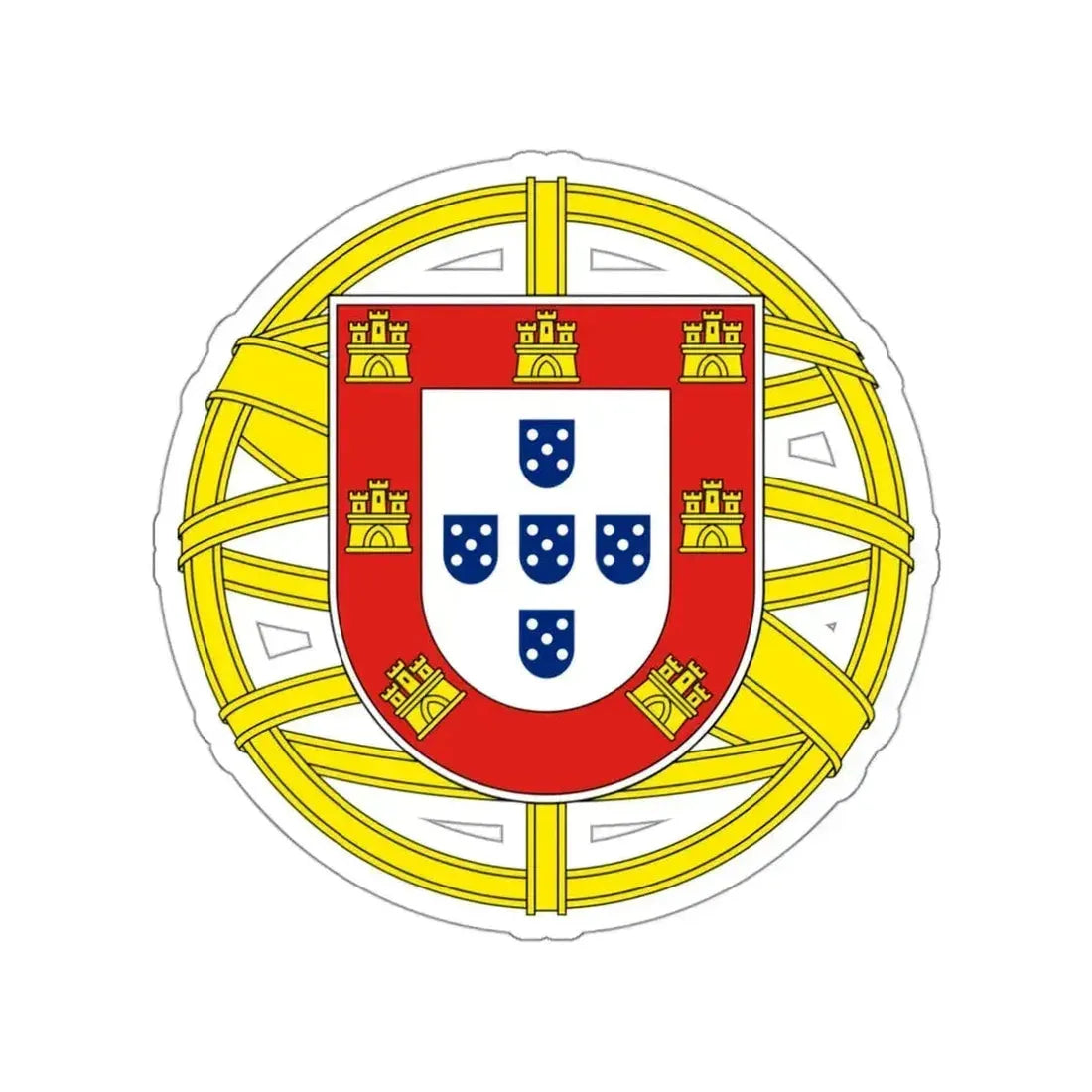 Coat of arms of Portugal (lesser) STICKER Vinyl Die-Cut Decal 3 Inch - The Sticker Space