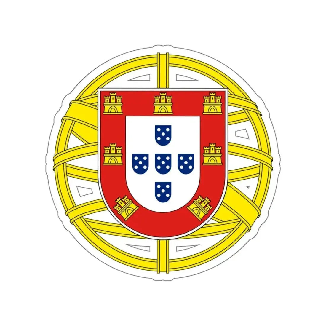 Coat of arms of Portugal (lesser) STICKER Vinyl Die-Cut Decal - The Sticker Space