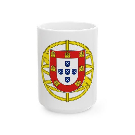 Coat of arms of Portugal (lesser) - White Coffee Mug-15oz-The Sticker Space