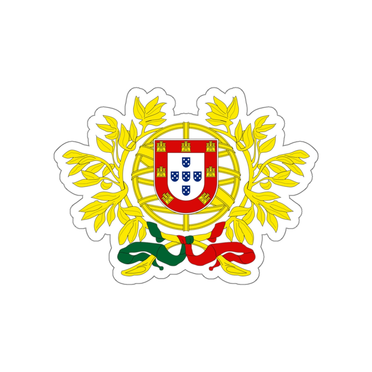 Coat of arms of Portugal STICKER Vinyl Die-Cut Decal-White-The Sticker Space